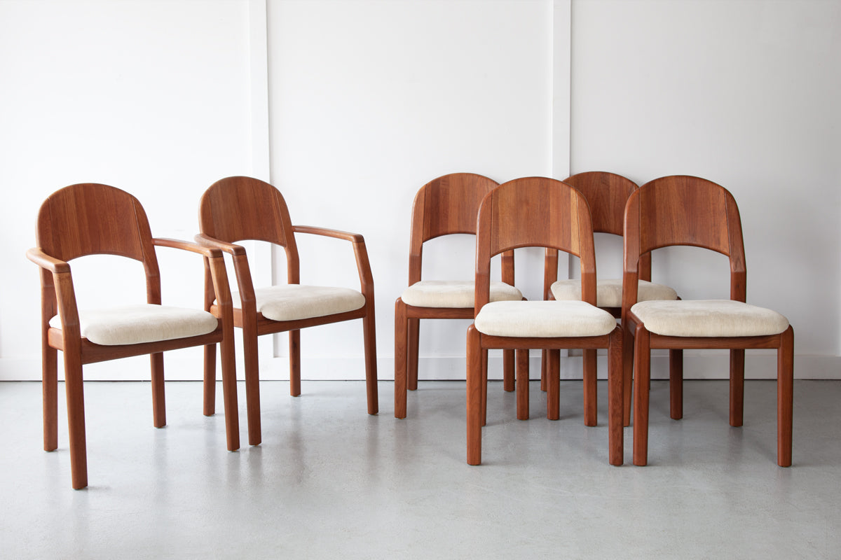 Set of Six Dyrlund Dining Chairs House of Mobel