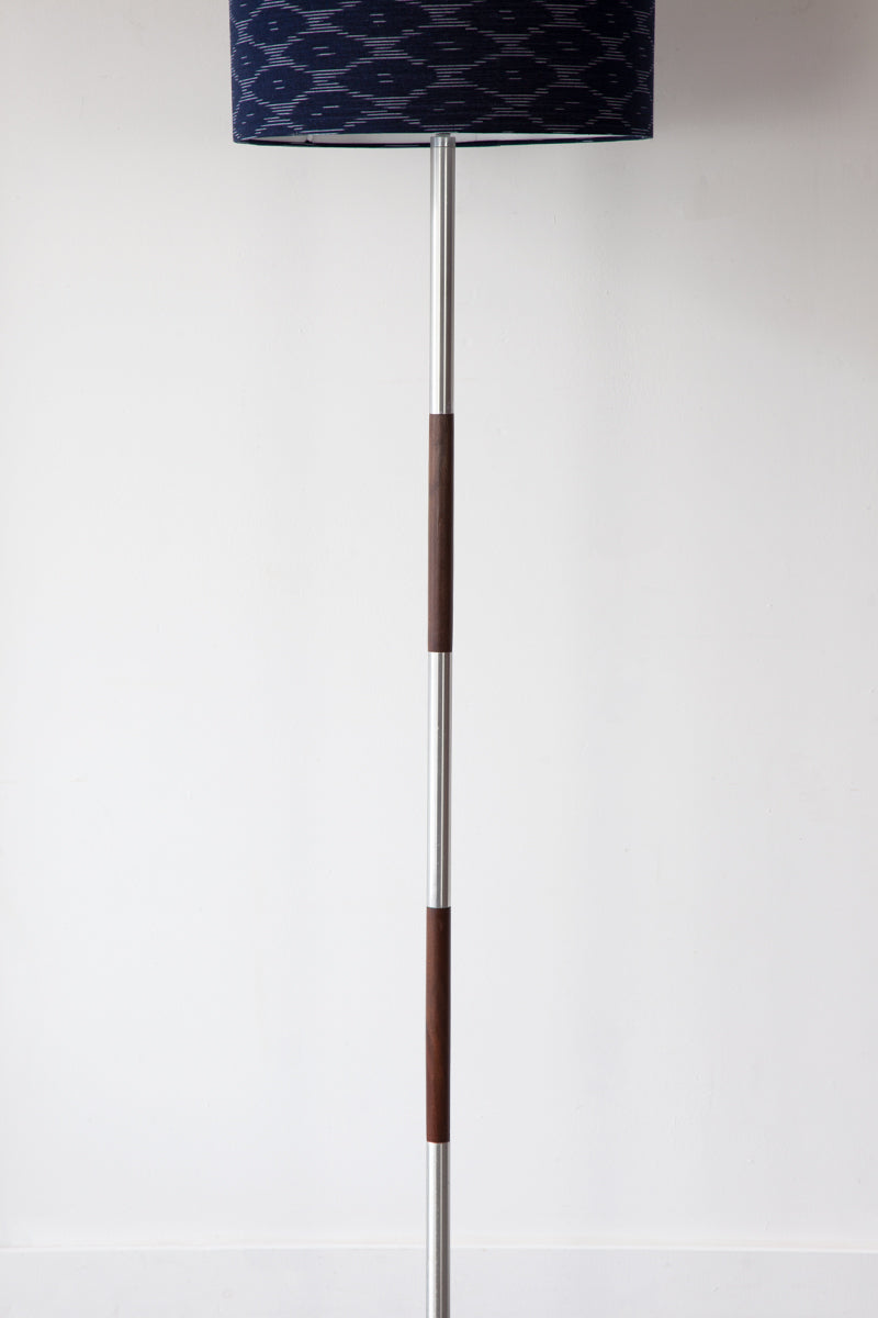 Rosewood and Chrome Floor Lamp