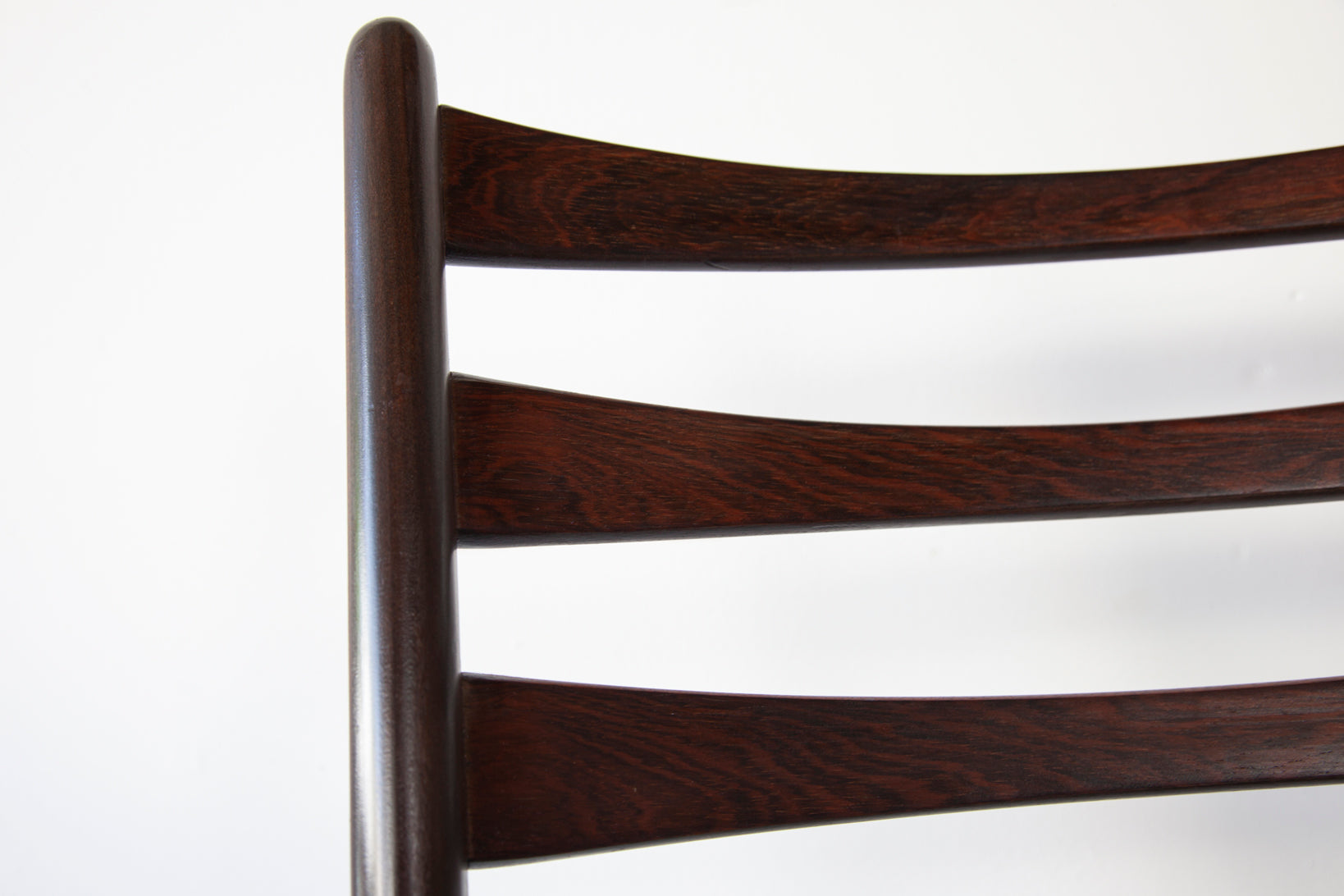 Set Of Eight Danish Rosewood Ladder Back Dining Chairs