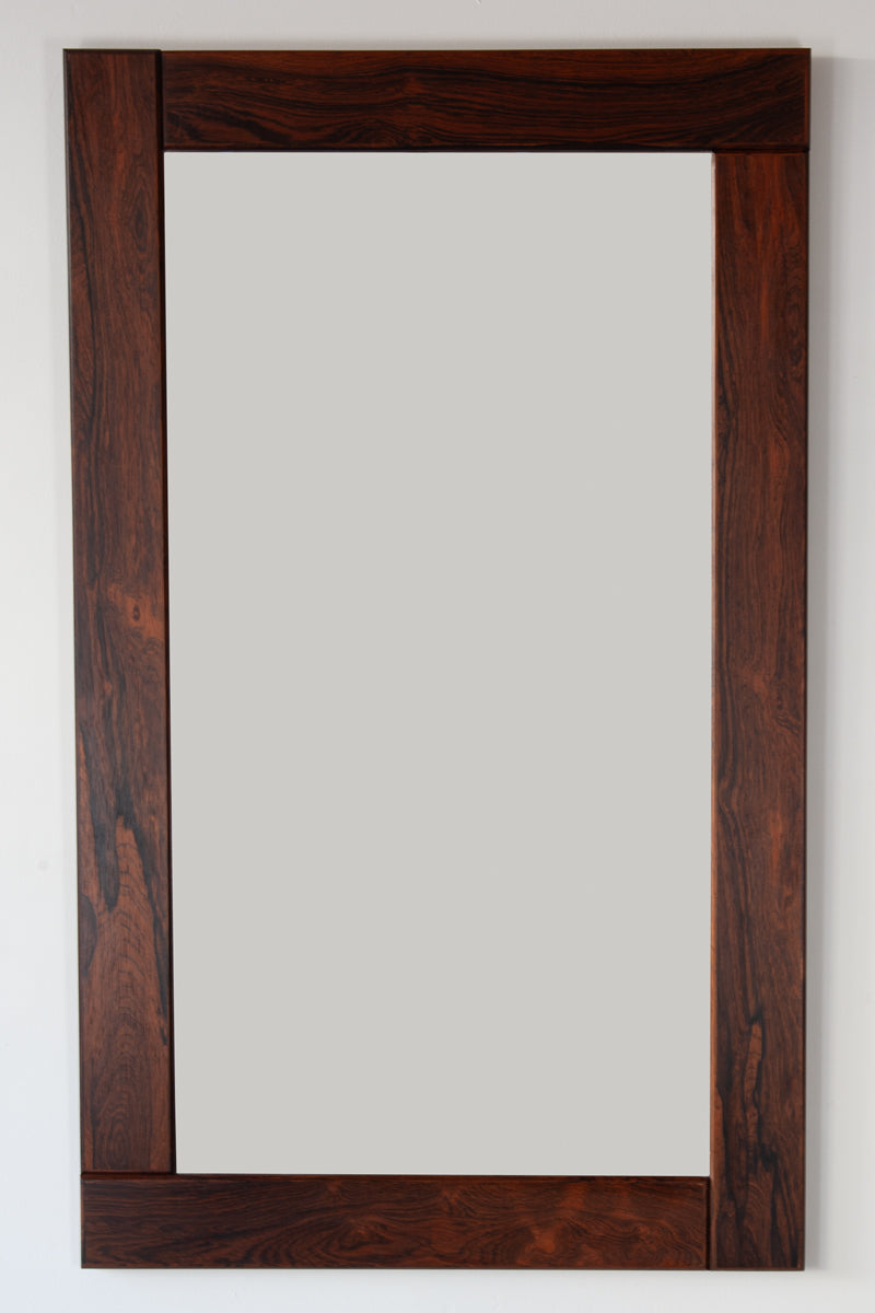 Danish Mirror with Wide Rosewood Frame