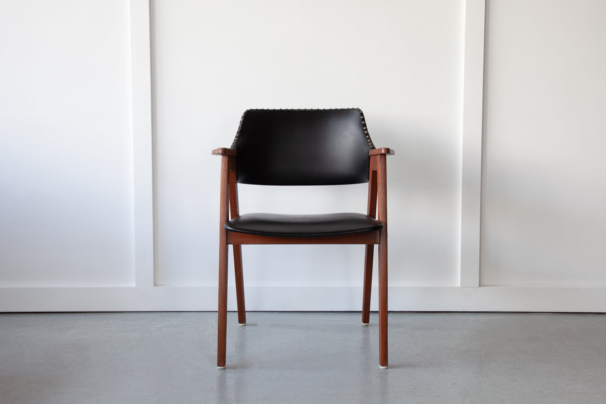 Black Leather Occasional Chair