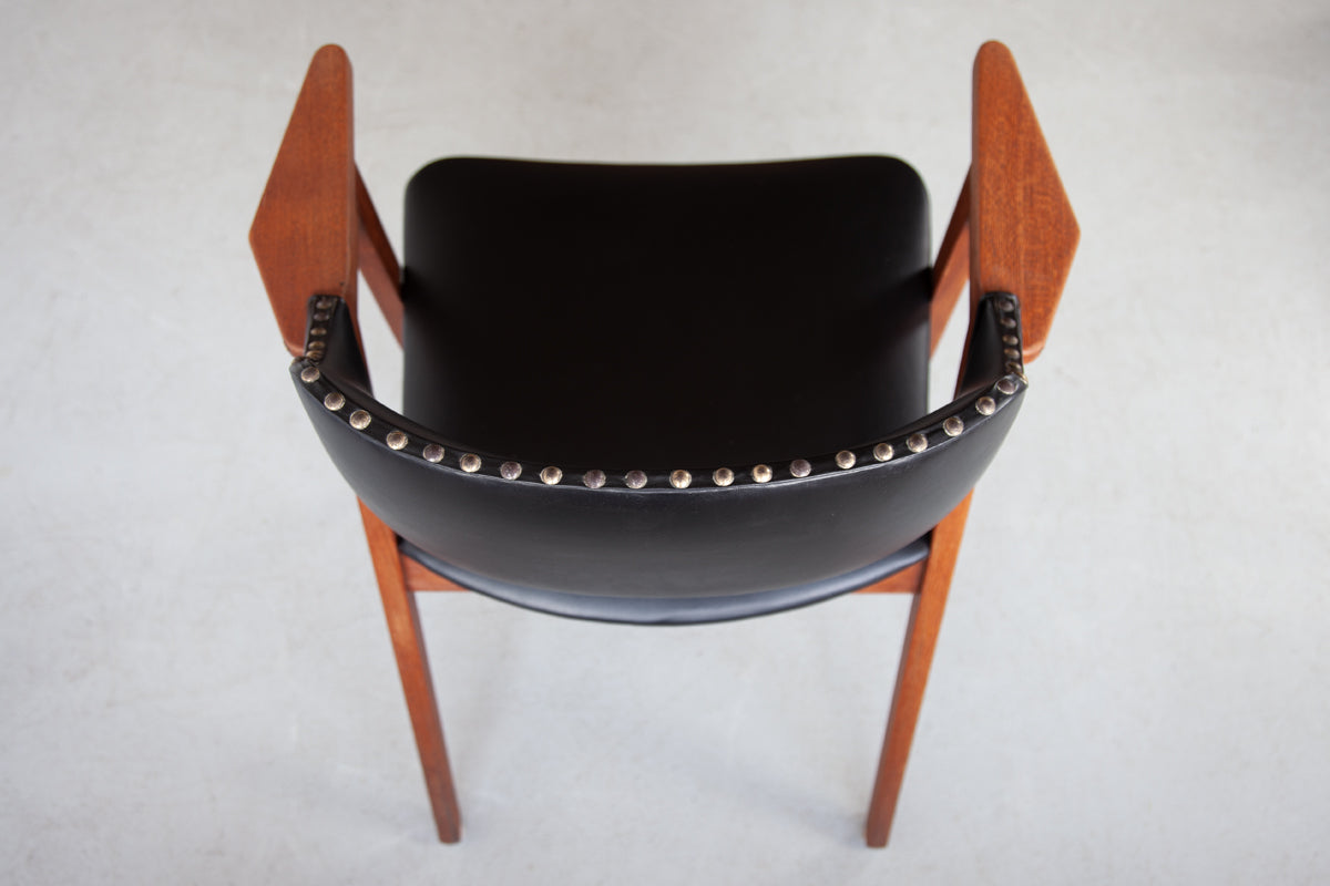 Black Leather Occasional Chair