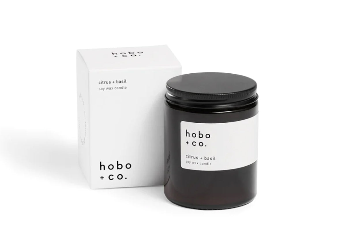 Small Citrus + Basil Soy Candle 180ml