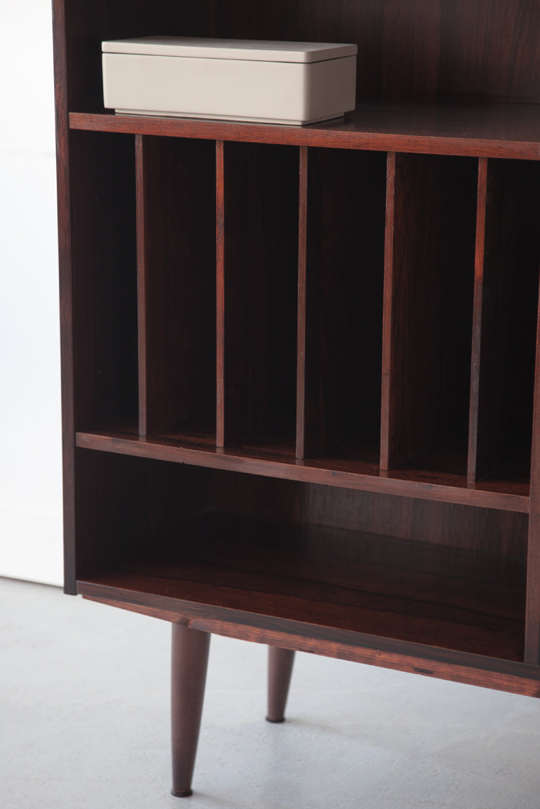 Rosewood Bookcase with Vinyl Slots