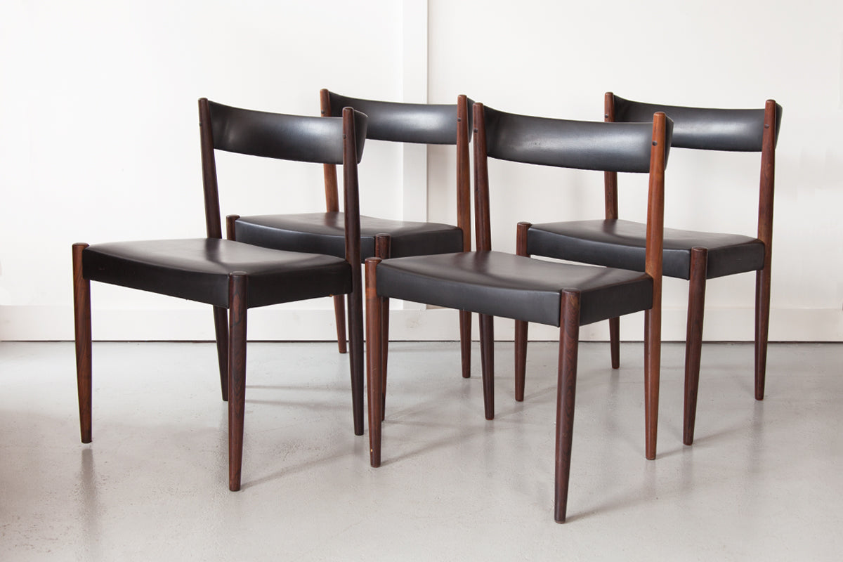 Set of Four Rosewood Dining Chairs